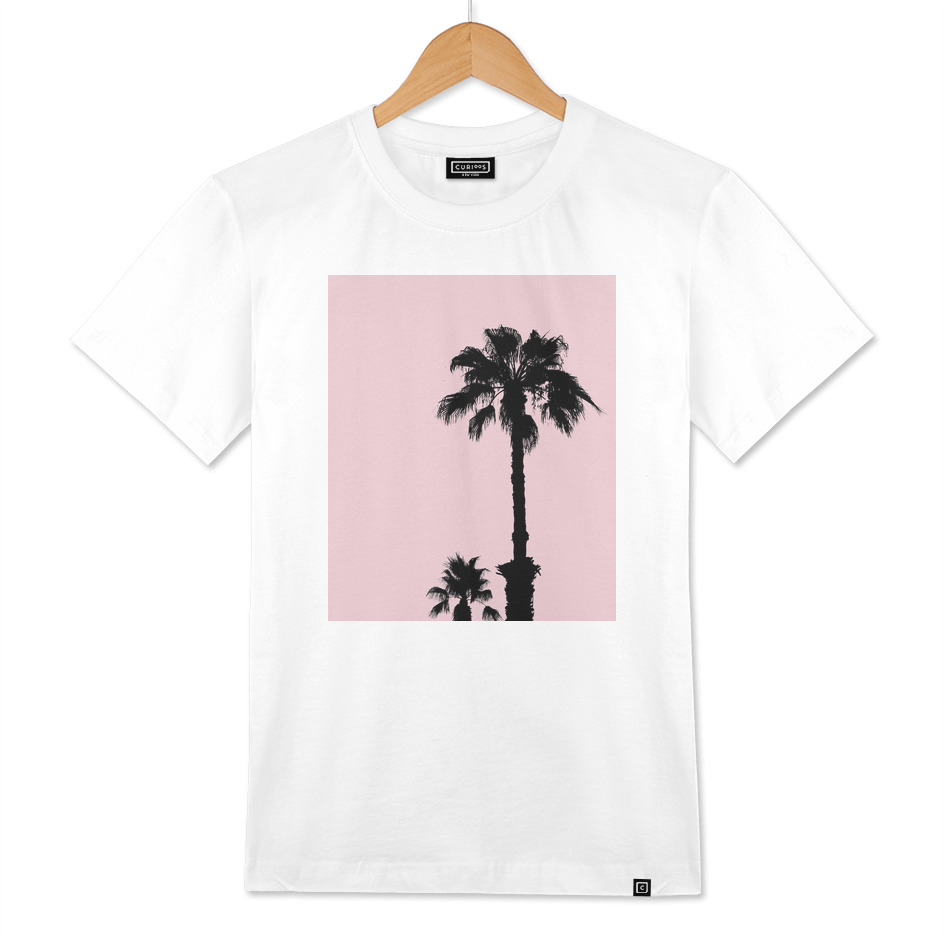 «Palm Trees On Pink» Men's Classic T-Shirt by ARTbyJWP | Curioos