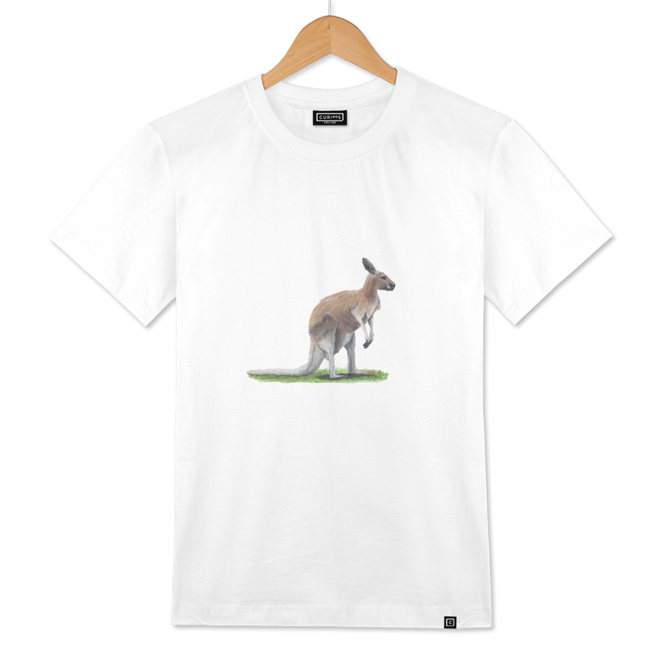 Kangaroo» Men\'s Classic Sylvia Curioos Schwarz | by T-Shirt
