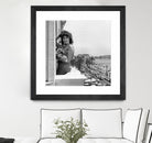 Sophia Loren during Cannes Festival on May 13, 1959 at The Balcony of Carlton Hotel by Bridgeman Images on GIANT ART - black and white photography