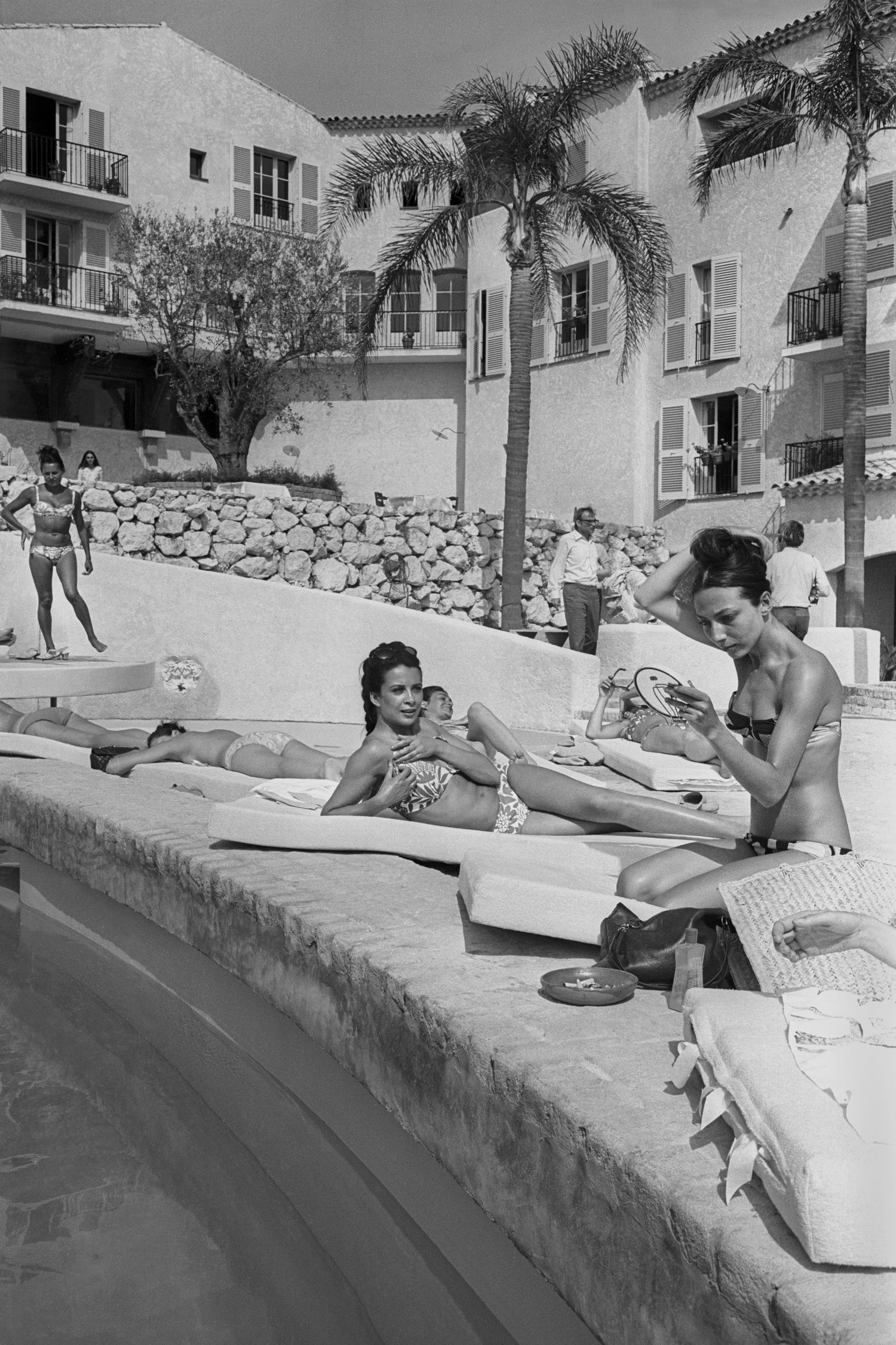 Opening of Famous Luxury Hotel Byblos in Saint Tropez in 1967 by Photo © AGIP / Bridgeman Images on GIANT ART - black and white  photography