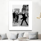 The Beatles in Paris : John Lennon Photographed By George Harrison and Paul McCartney on Champs Elysees in Paris January 15, 1964  by bridgeman Images  on GIANT ART - black and white photography