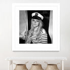 French Singer France Gall With Sailor Suit at Sailing Show, Paris, 17th January 1968 by Bridgeman Images on GIANT ART - black and white photography 