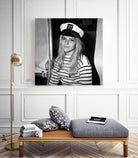 French Singer France Gall With Sailor Suit at Sailing Show, Paris, 17th January 1968 by Bridgeman Images on GIANT ART - black and white photography 