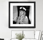 French Singer France Gall With Sailor Suit at Sailing Show, Paris, 17th January 1968 by Bridgeman Images on GIANT ART - black and white photography 