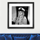 French Singer France Gall With Sailor Suit at Sailing Show, Paris, 17th January 1968 by Bridgeman Images on GIANT ART - black and white photography 