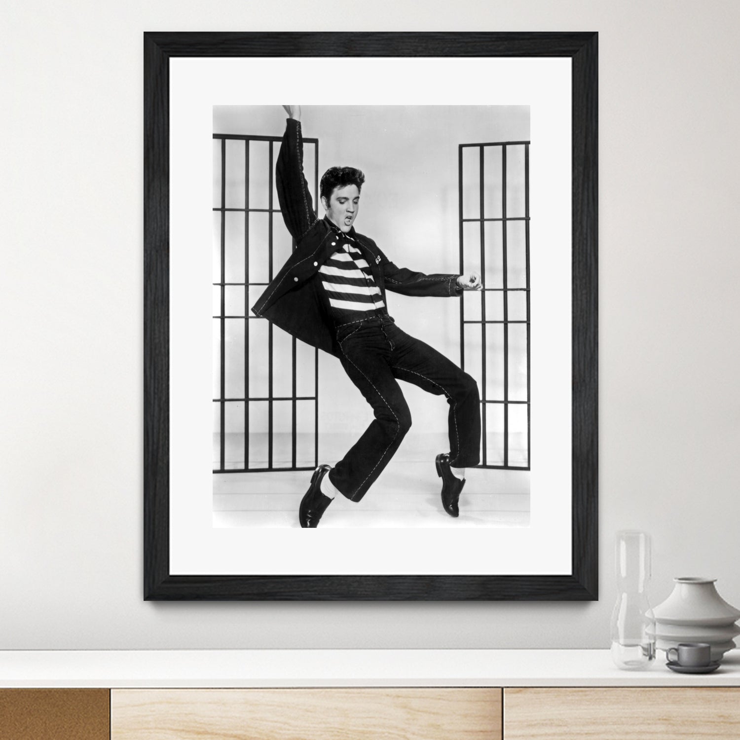 Jailhouse Rock' de RichardThorpe avec Elvis Presley 1957 by Bridgeman Images on GIANT ART - black and white photography 