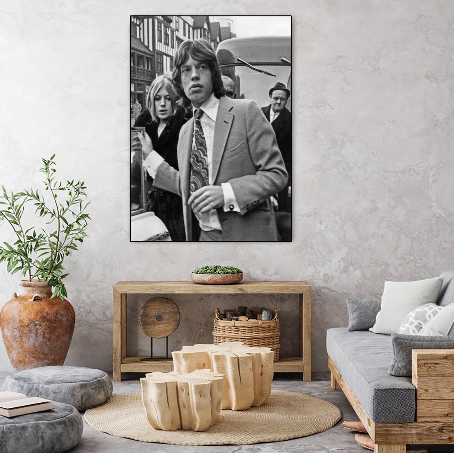 Mick Jagger et Marianne Faithfull by Bridgeman Images on GIANT ART - black and white photography