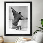 Woman with Flag, Mexico City, 1928 by Bridgeman Images  on GIANT ART - black and white photography