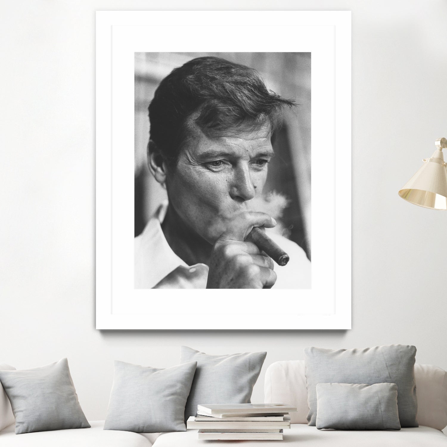 Roger Moore  by © Classic Picture Library / Bridgeman Images on GIANT ART - black and white photography