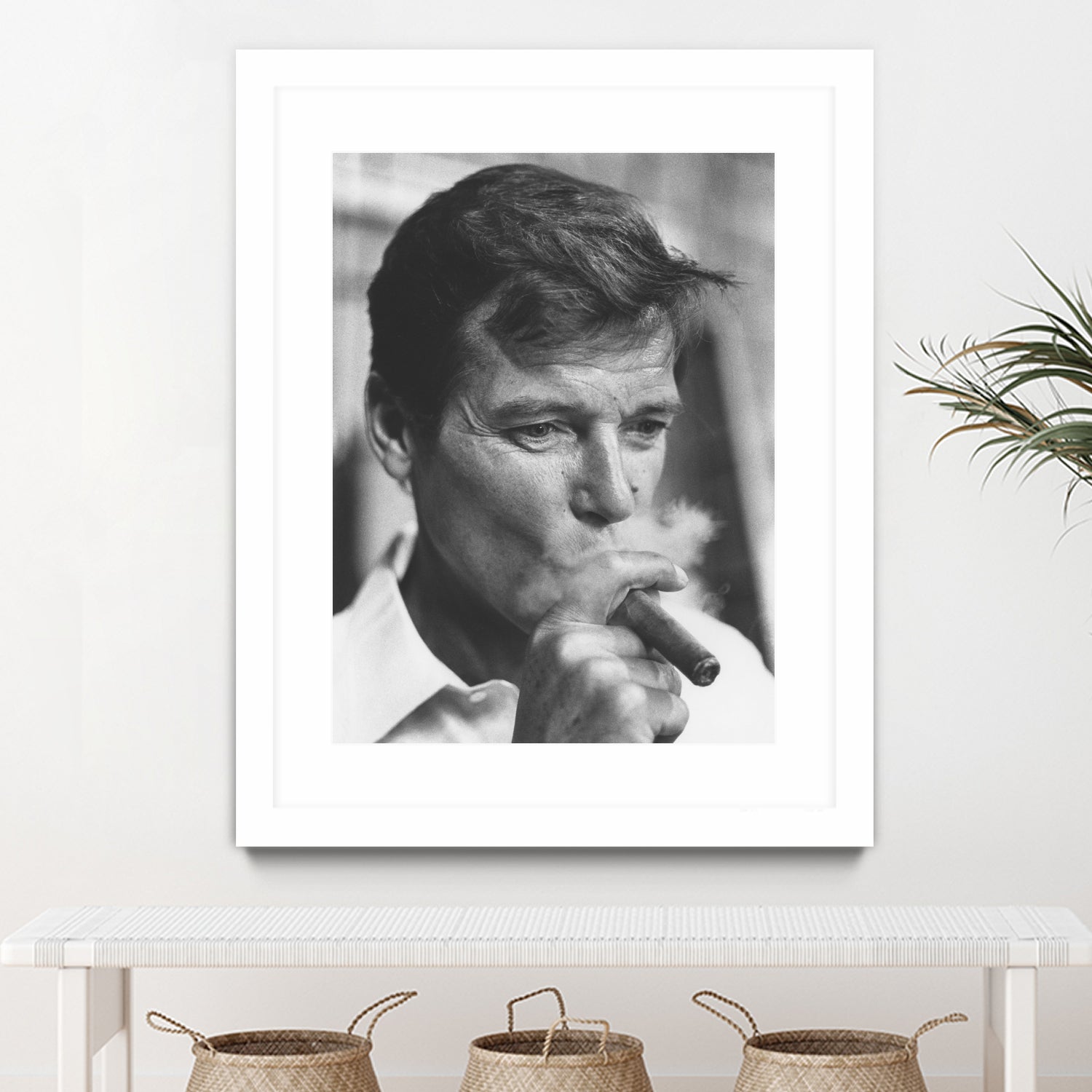 Roger Moore  by © Classic Picture Library / Bridgeman Images on GIANT ART - black and white photography