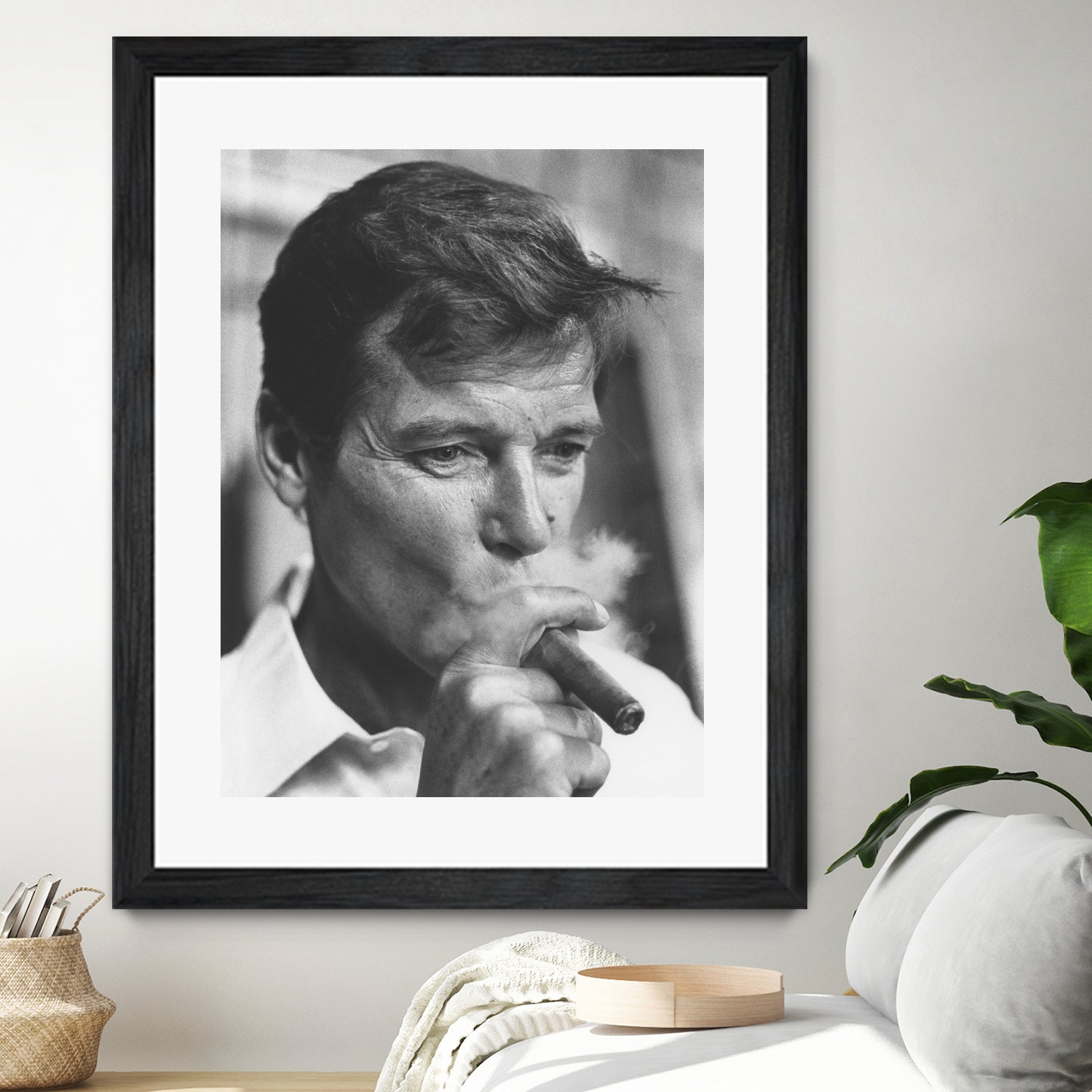 Roger Moore  by © Classic Picture Library / Bridgeman Images on GIANT ART - black and white photography