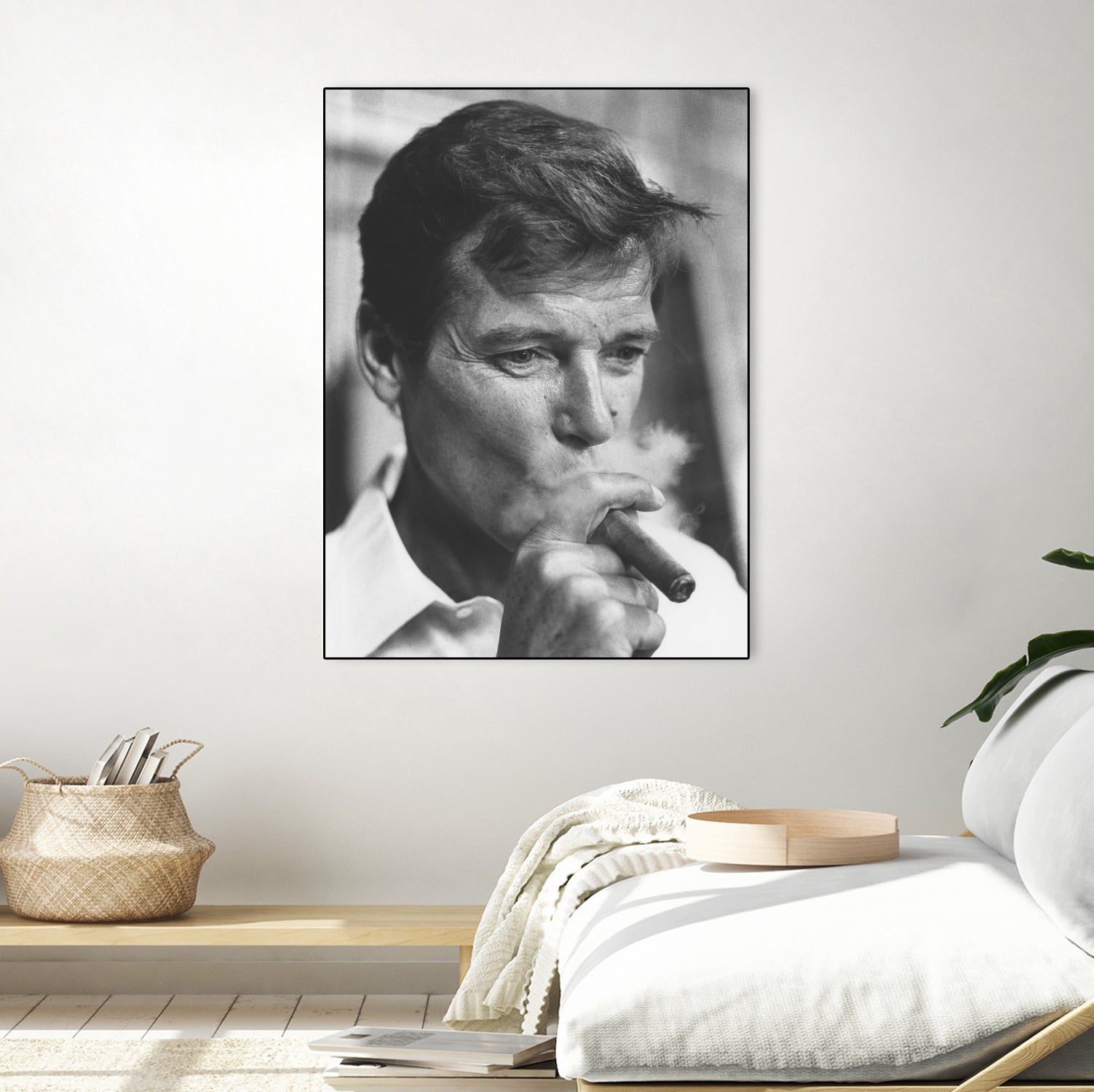 Roger Moore  by © Classic Picture Library / Bridgeman Images on GIANT ART - black and white photography