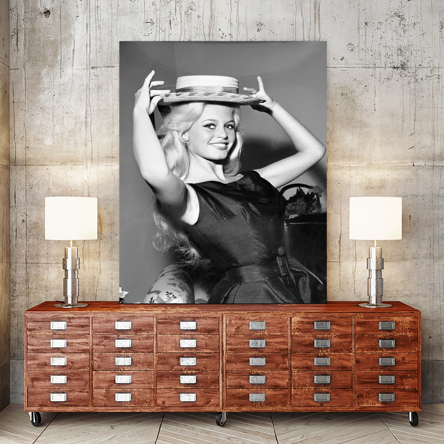 Brigitte Bardot, c.1950-60  by August Di Giovanni, Bridgeman Images  on GIANT ART - black and white  photography 
