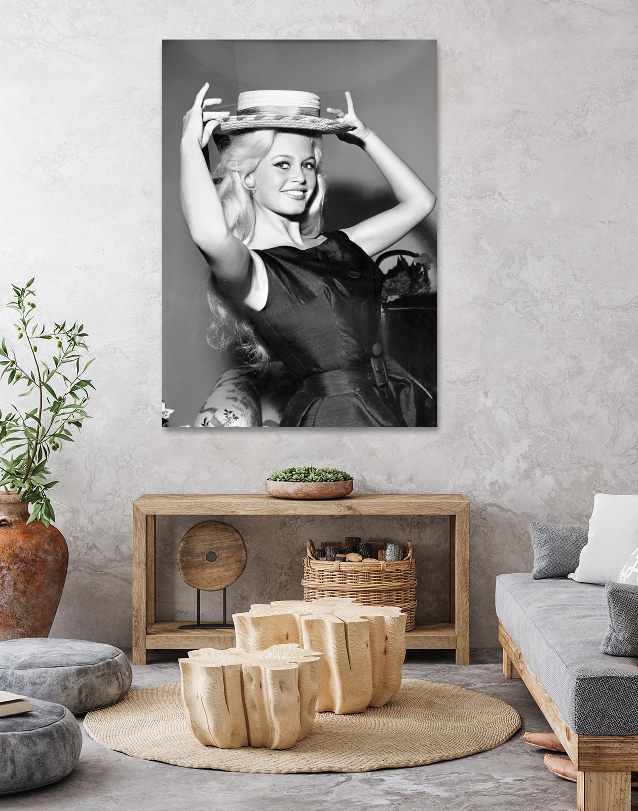Brigitte Bardot, c.1950-60  by August Di Giovanni, Bridgeman Images  on GIANT ART - black and white  photography 