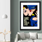 Love Vigilantes by Butcher Billy on GIANT ART - red digital batman kissing 