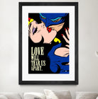 Love Vigilantes by Butcher Billy on GIANT ART - red digital batman kissing 