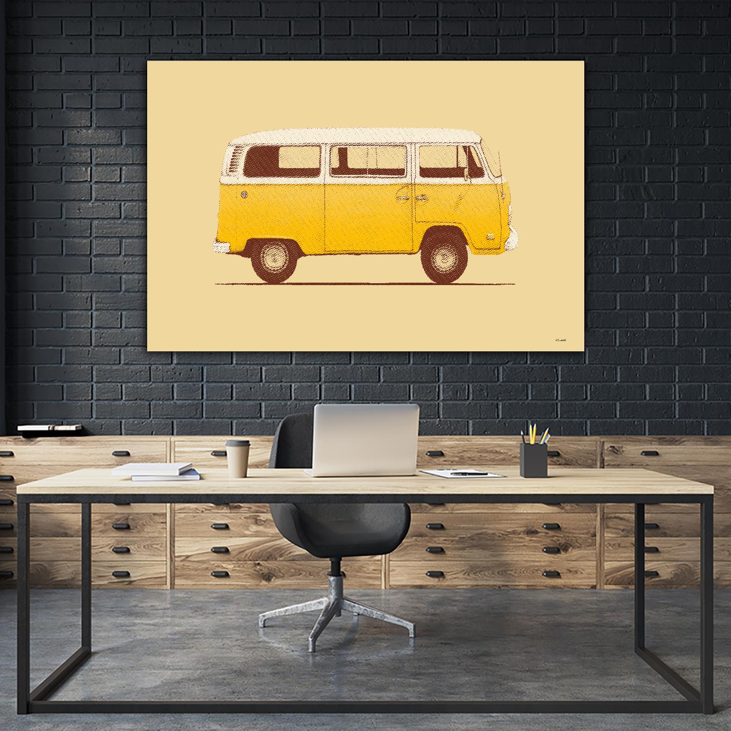 Yellow Van by Florent Bodart on GIANT ART