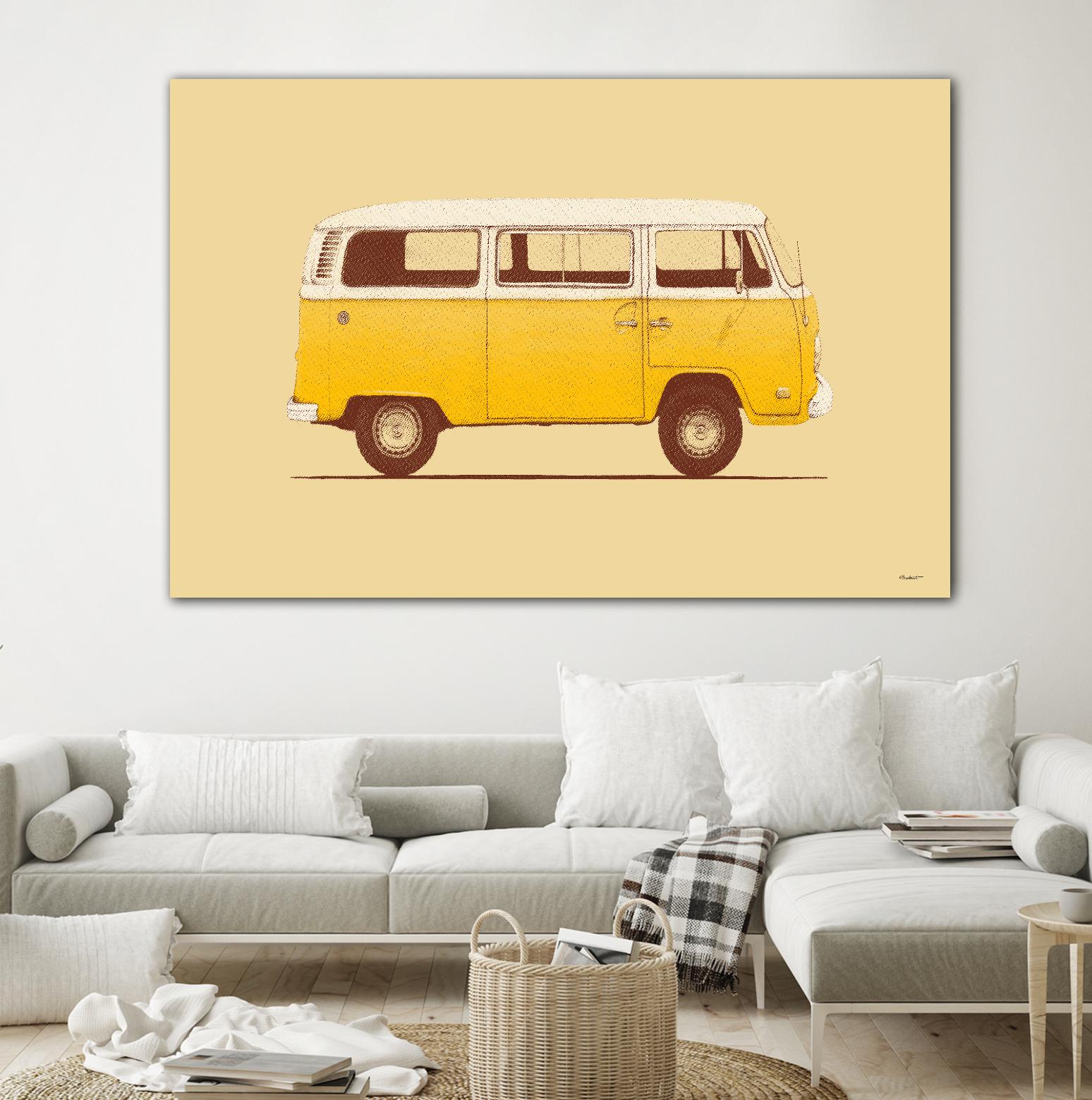 Yellow Van by Florent Bodart on GIANT ART