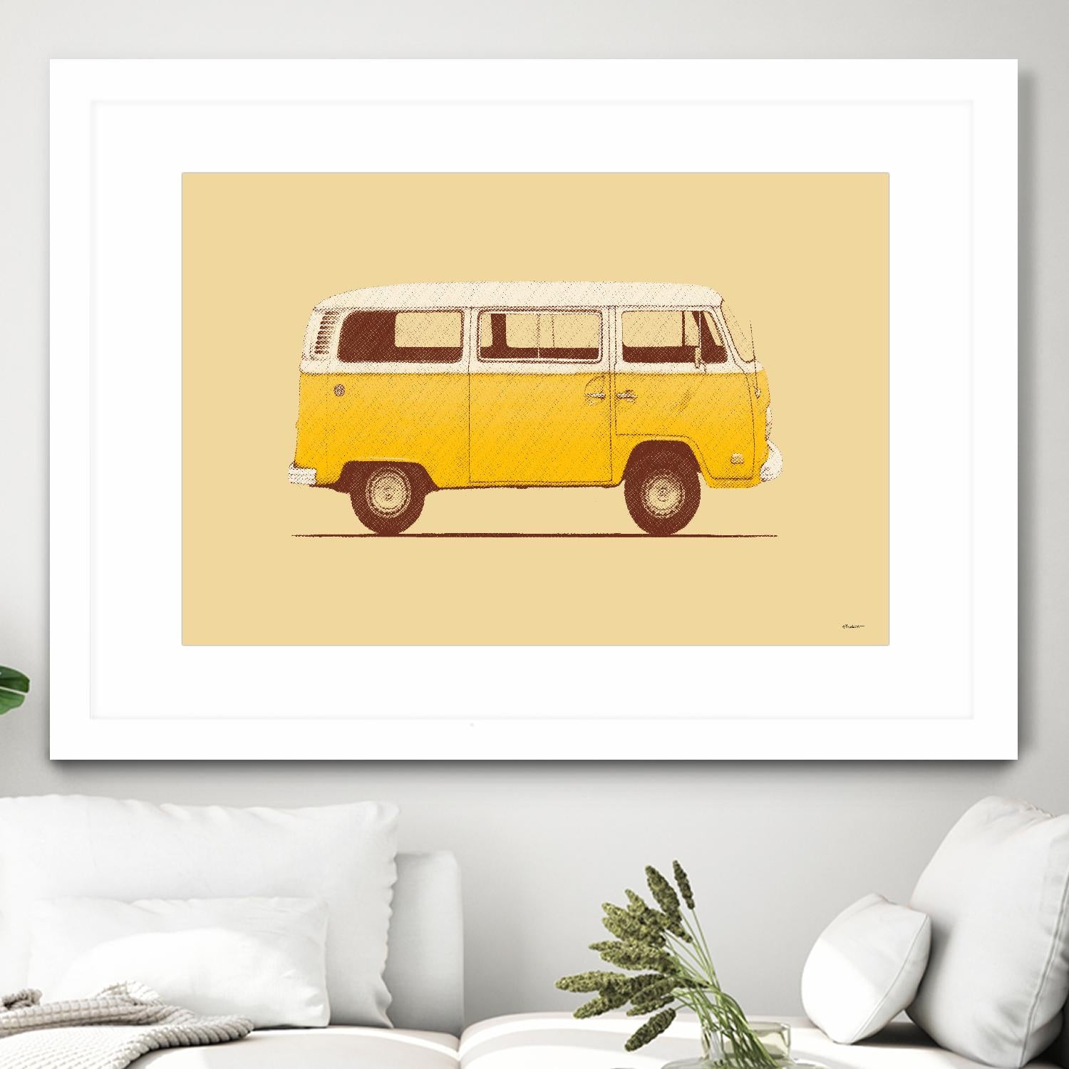 Yellow Van by Florent Bodart on GIANT ART