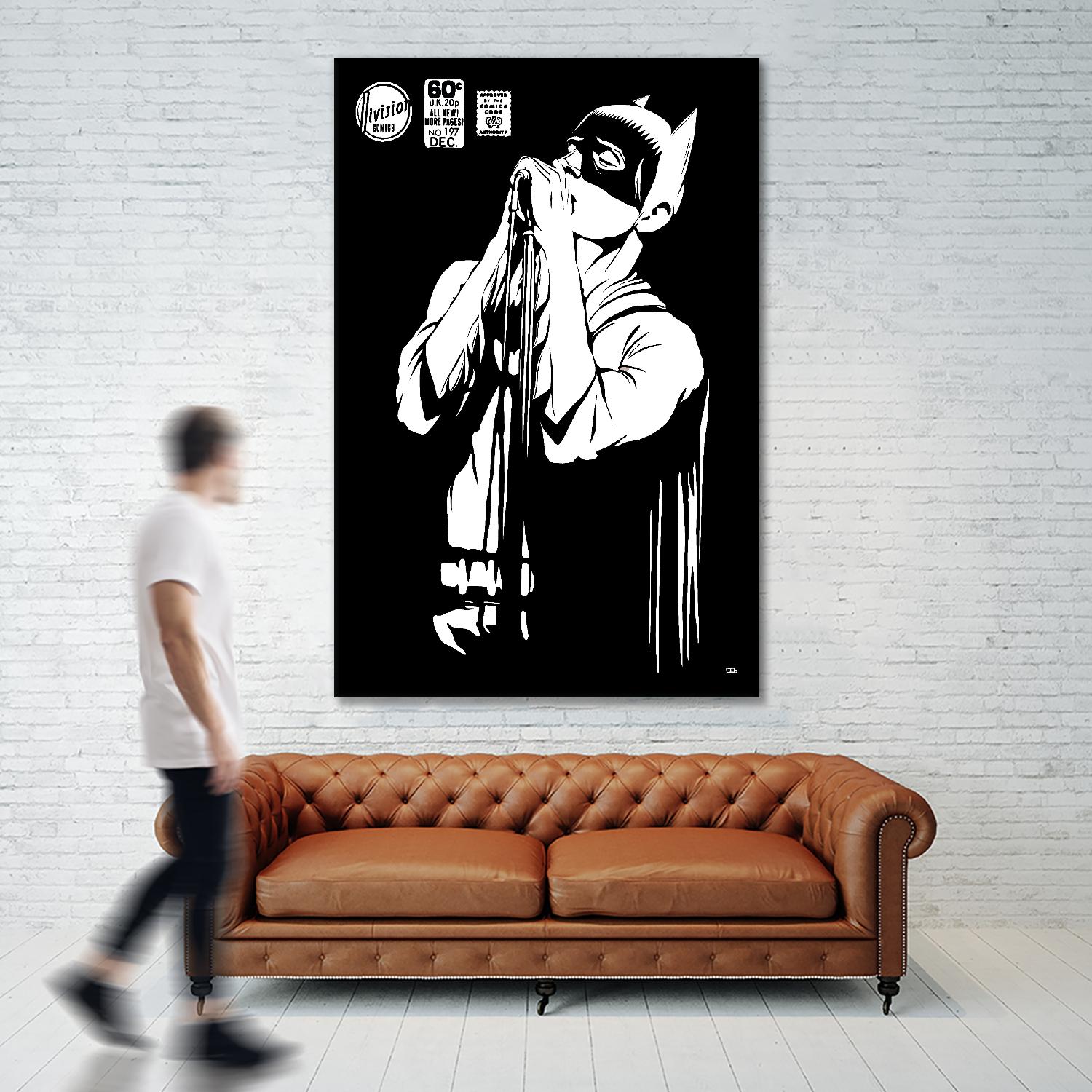 Post-Punk Dark Knight | The Shadowplay B&W Edition by Butcher Billy on GIANT ART - white digital batman