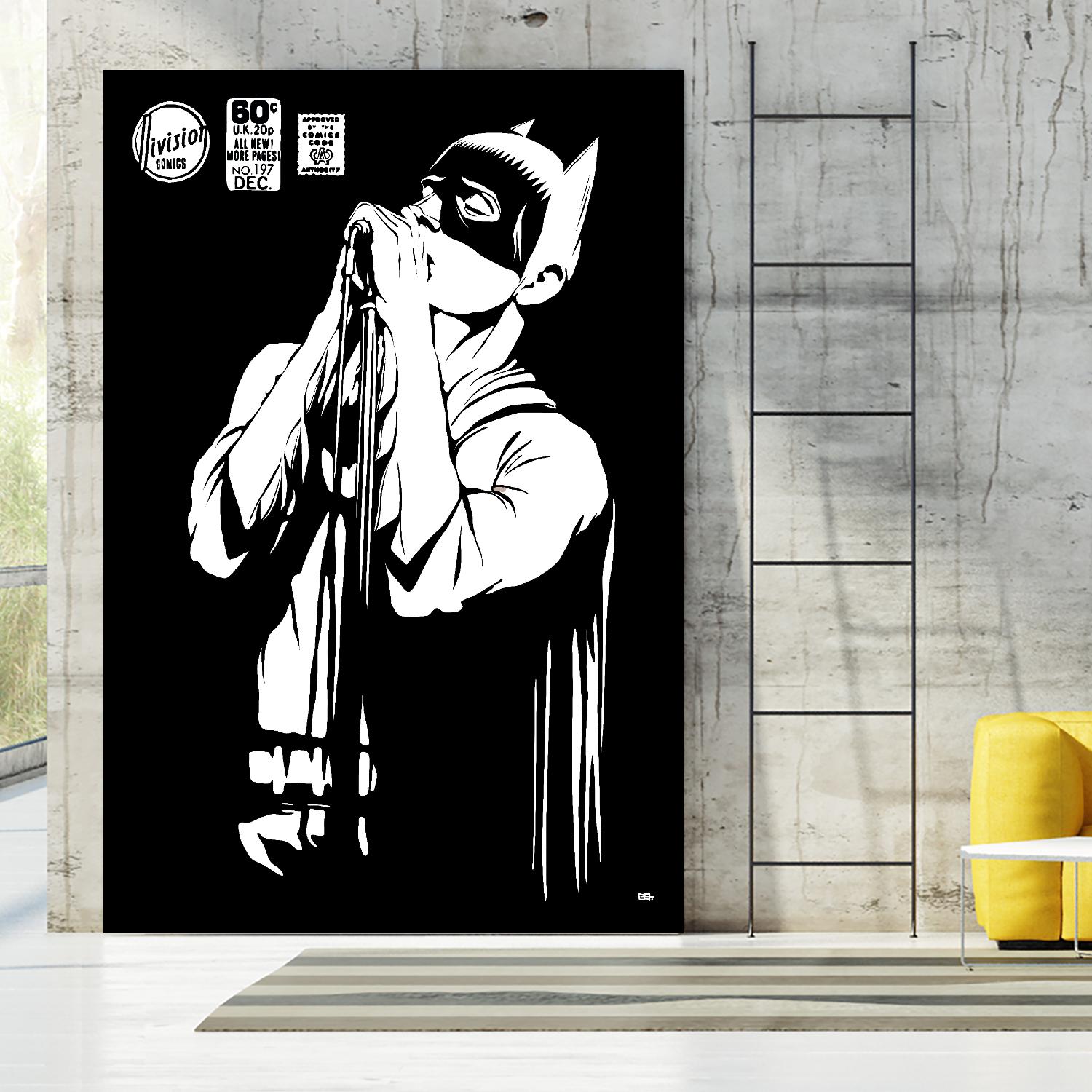 Post-Punk Dark Knight | The Shadowplay B&W Edition by Butcher Billy on GIANT ART - white digital batman