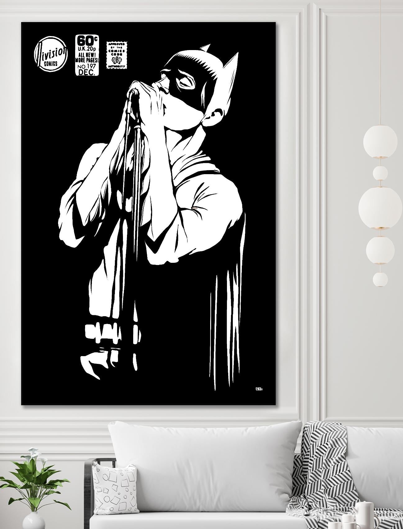 Post-Punk Dark Knight | The Shadowplay B&W Edition by Butcher Billy on GIANT ART - white digital batman