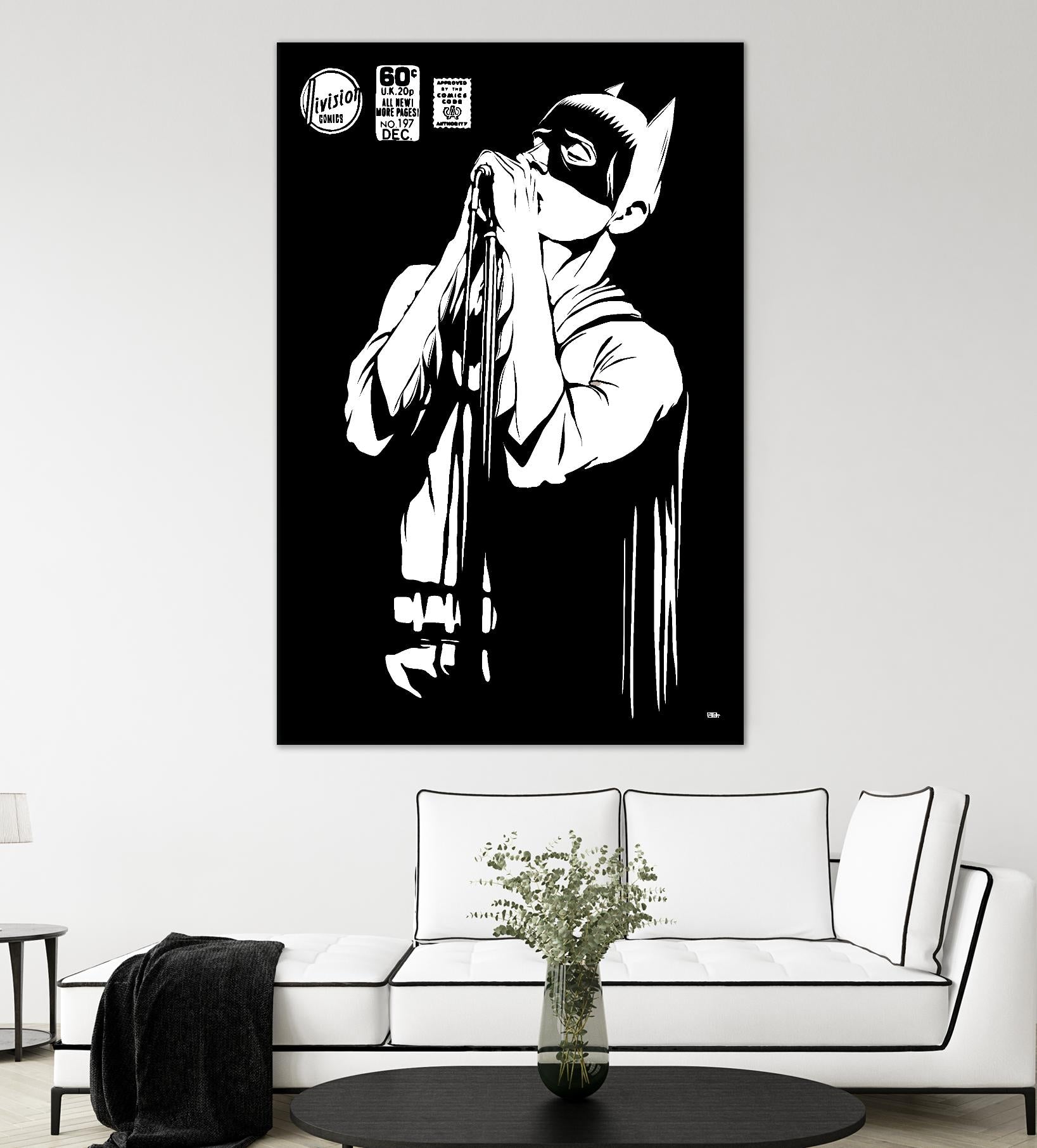 Post-Punk Dark Knight | The Shadowplay B&W Edition by Butcher Billy on GIANT ART - white digital batman