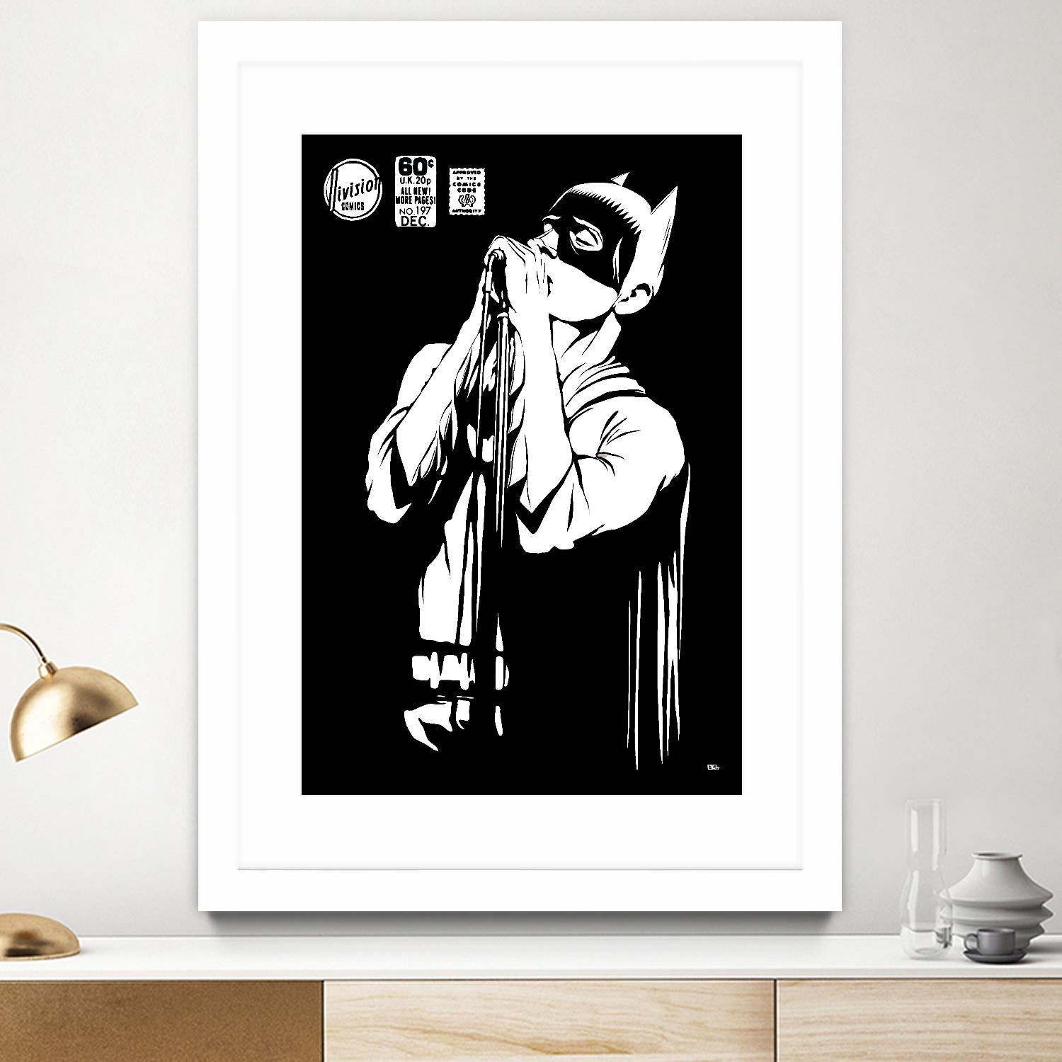 Post-Punk Dark Knight | The Shadowplay B&W Edition by Butcher Billy on GIANT ART - white digital batman