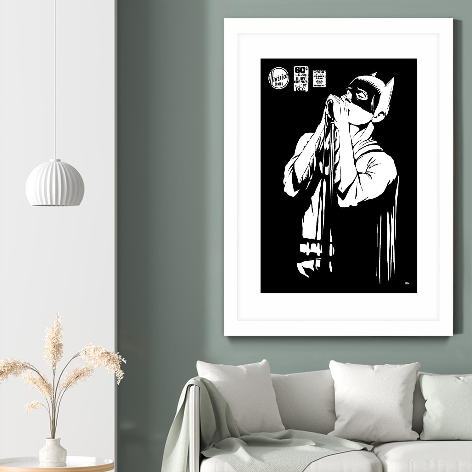 Post-Punk Dark Knight | The Shadowplay B&W Edition by Butcher Billy on GIANT ART - white digital batman