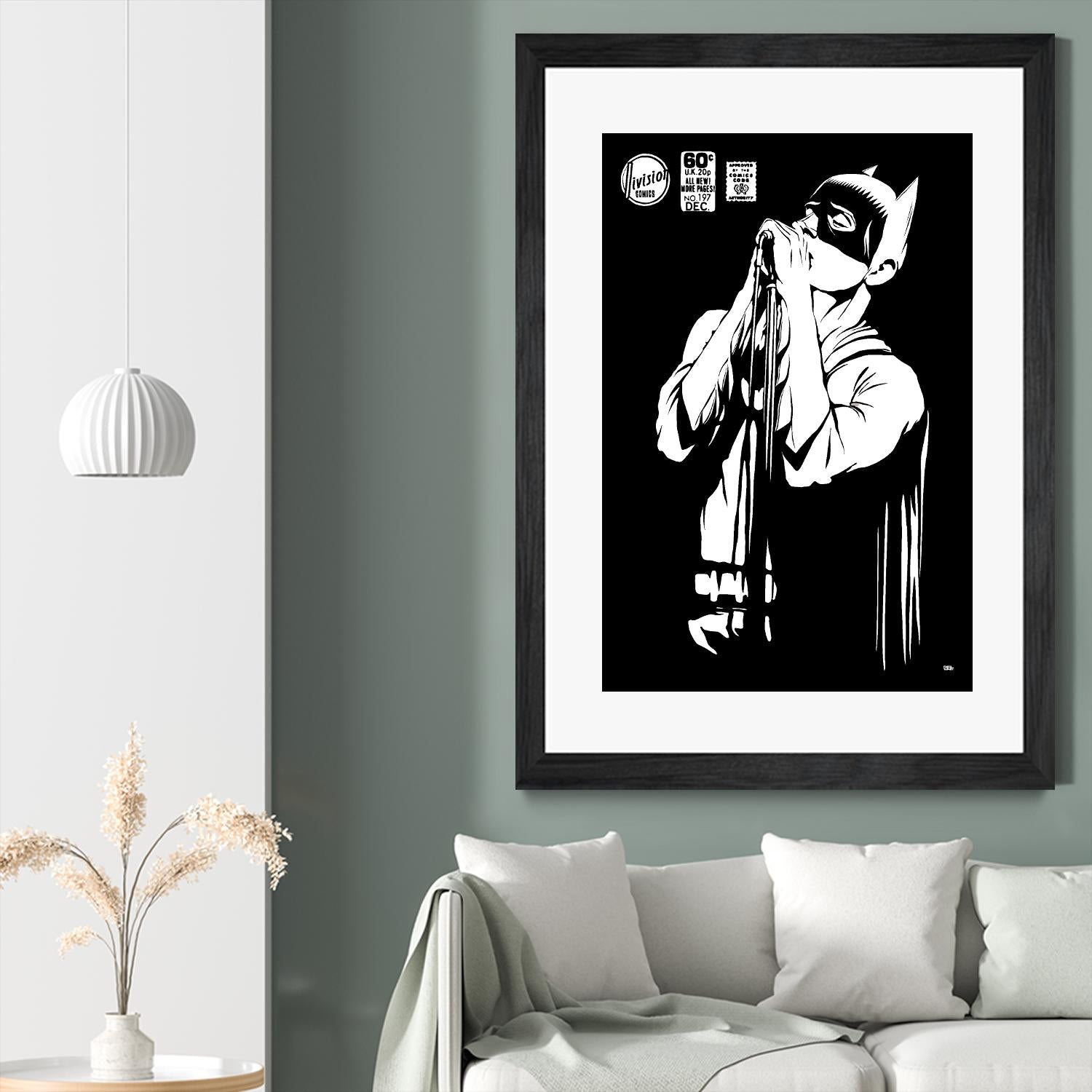 Post-Punk Dark Knight | The Shadowplay B&W Edition by Butcher Billy on GIANT ART - white digital batman