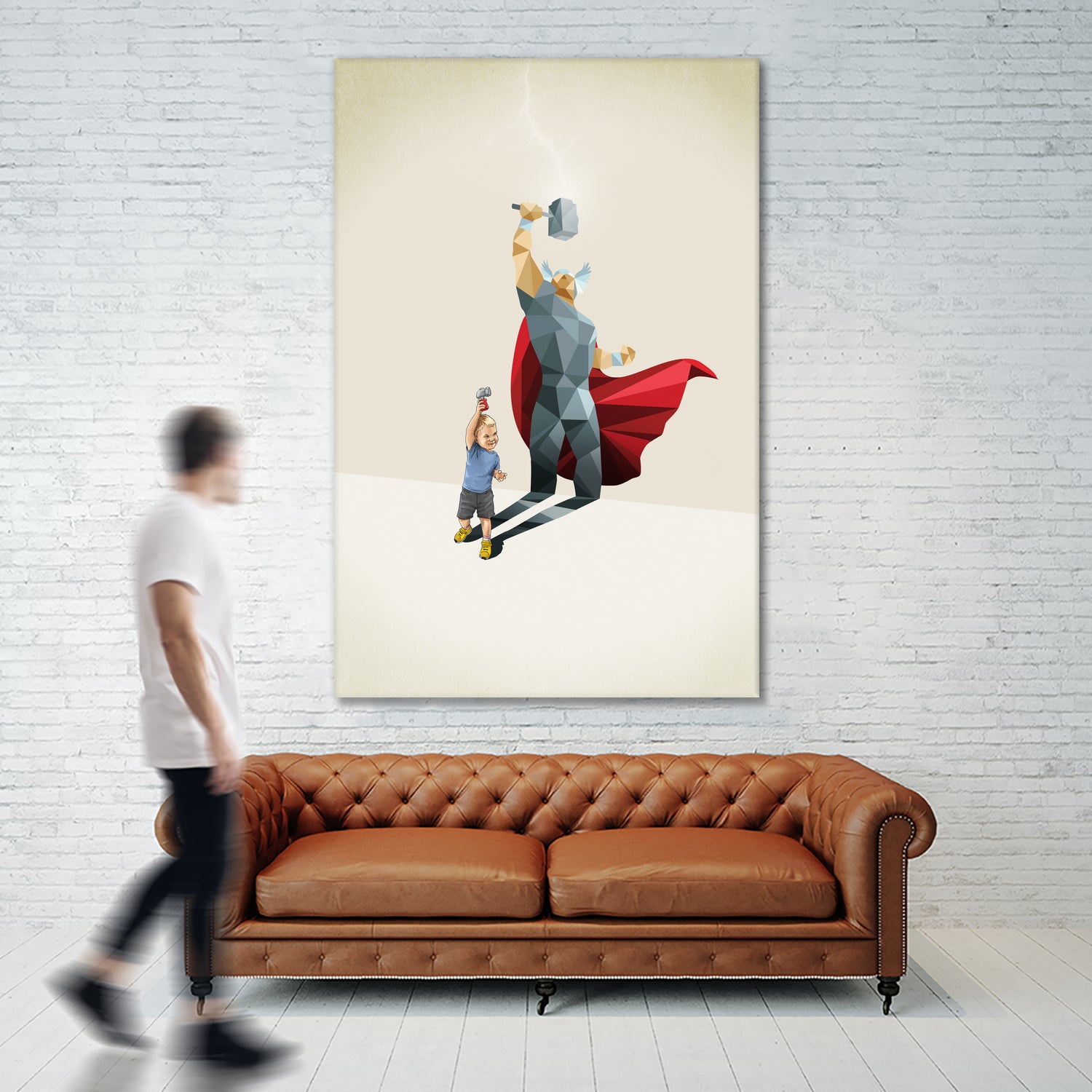 The Power of the Hammer  by Jason Ratliff on GIANT ART - red digital super hero