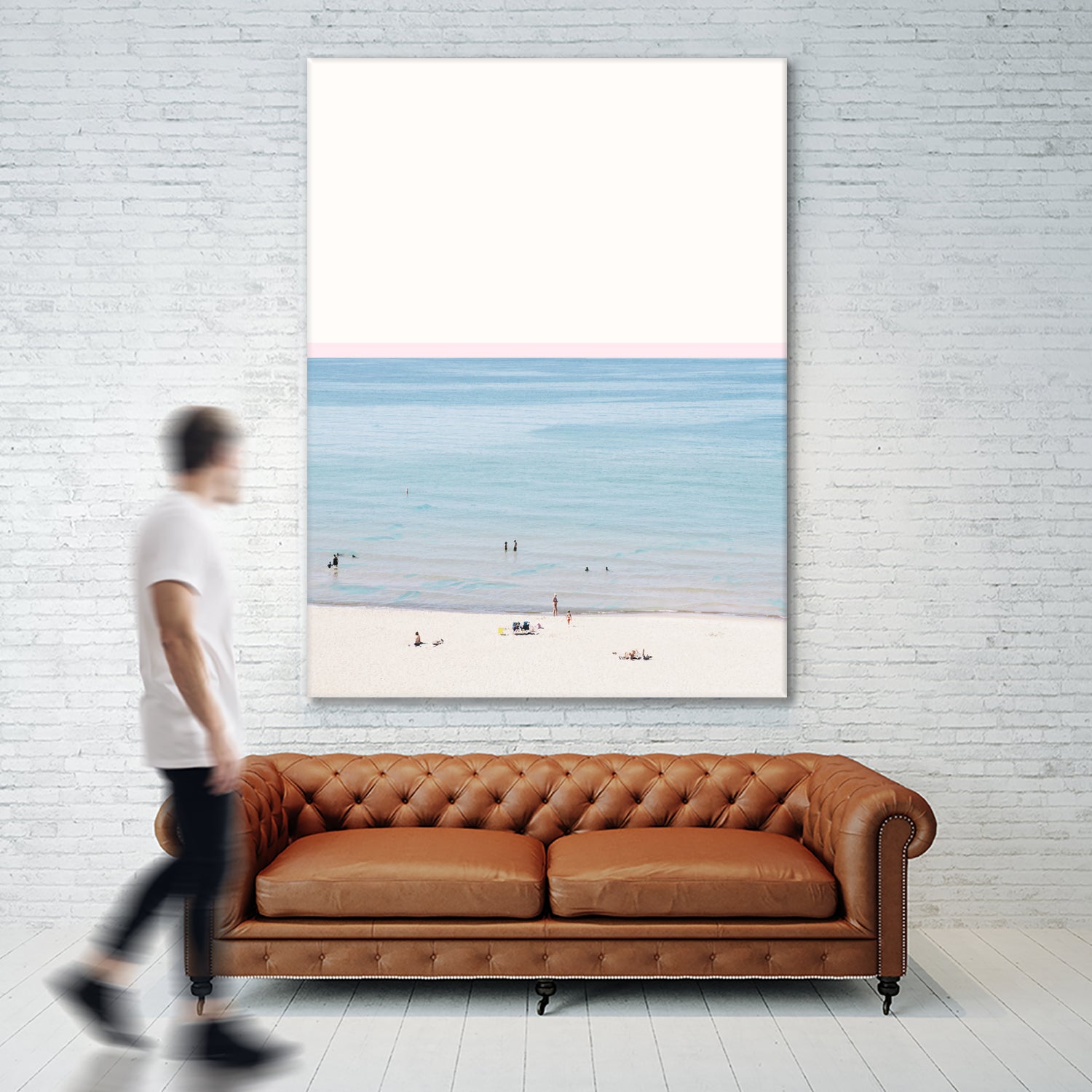 A day at the beach by 83 oranges on GIANT ART - blue coastal beach