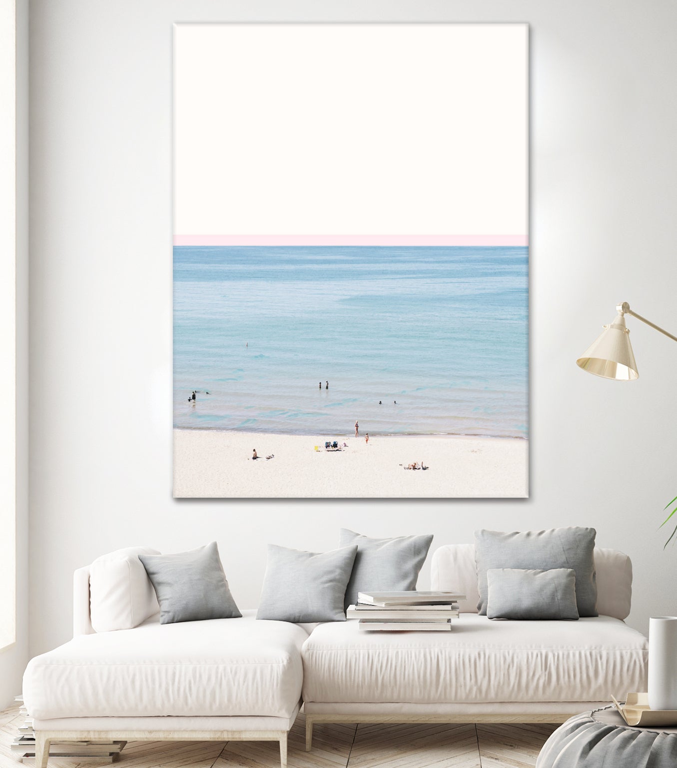 A day at the beach by 83 oranges on GIANT ART - blue coastal beach