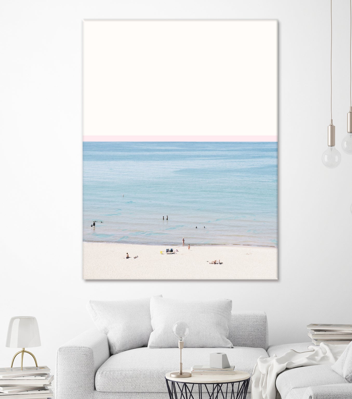 A day at the beach by 83 oranges on GIANT ART - blue coastal beach