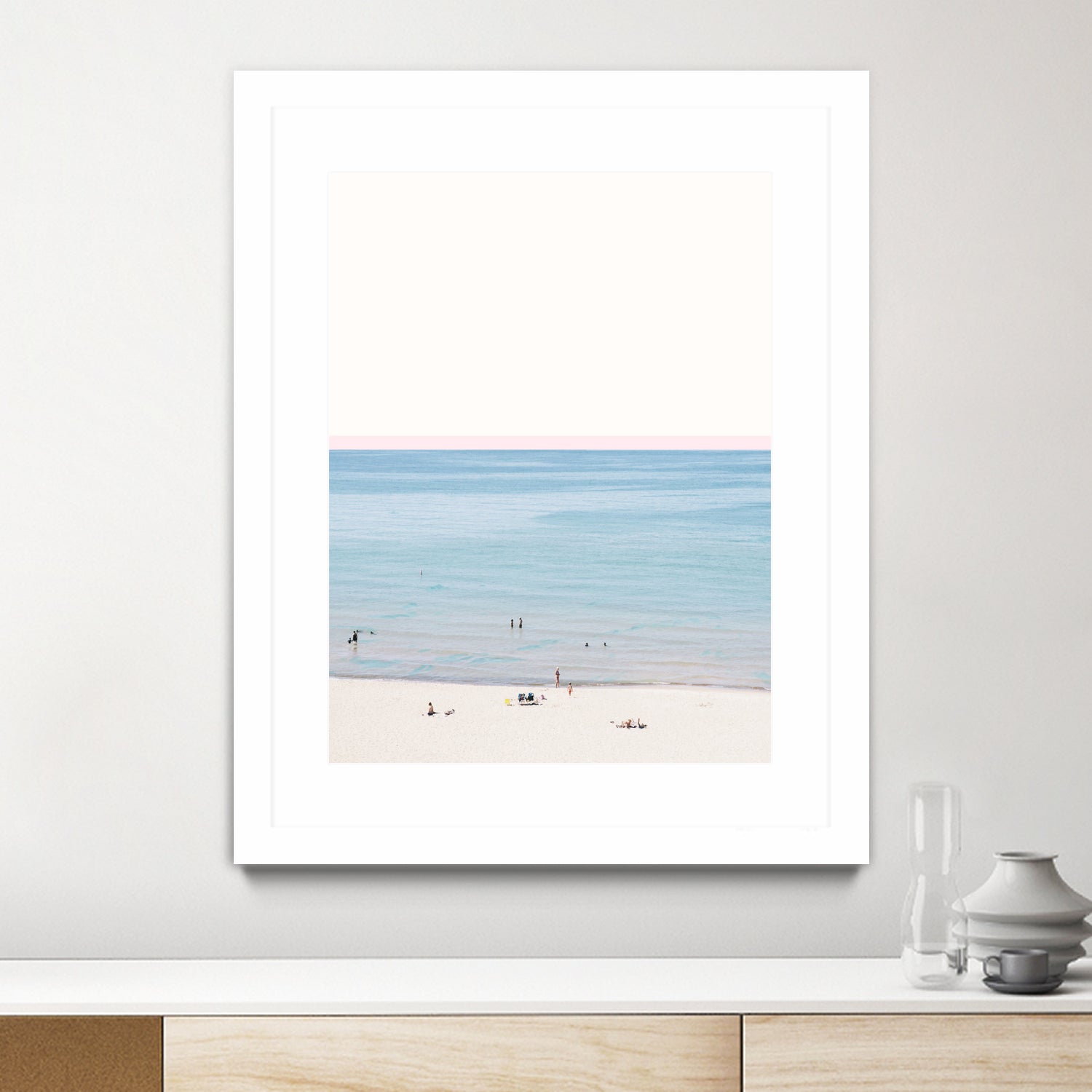 A day at the beach by 83 oranges on GIANT ART - blue coastal beach