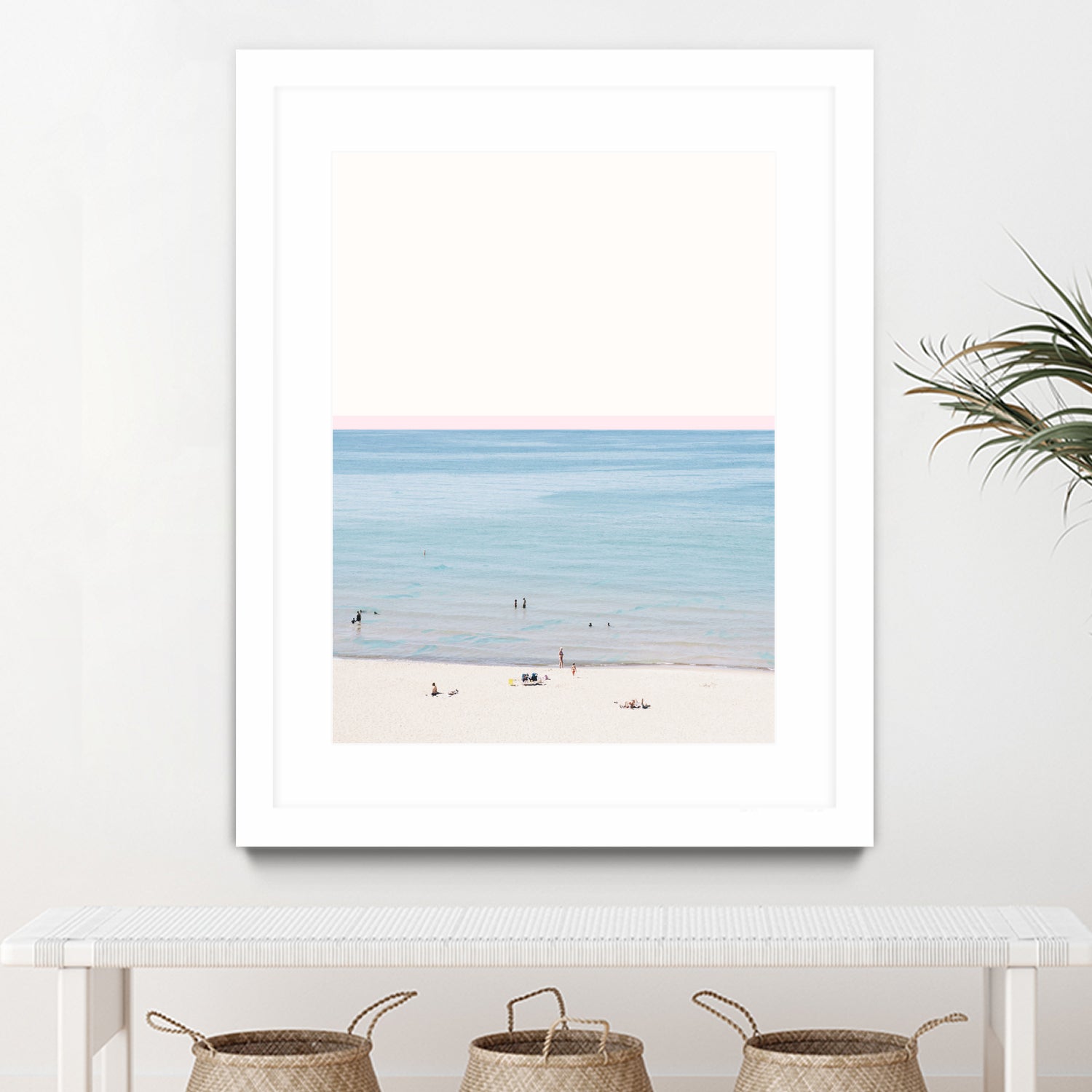 A day at the beach by 83 oranges on GIANT ART - blue coastal beach