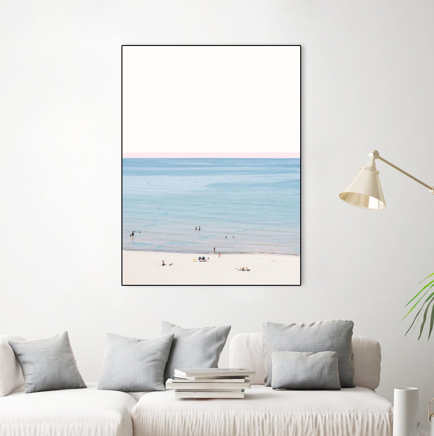 A day at the beach by 83 oranges on GIANT ART - blue coastal beach