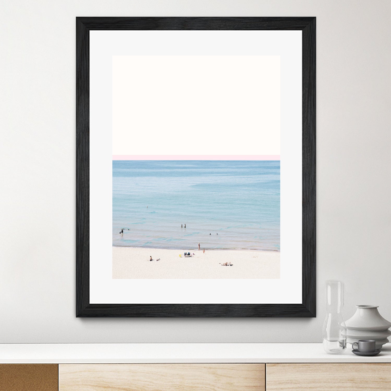 A day at the beach by 83 oranges on GIANT ART - blue coastal beach