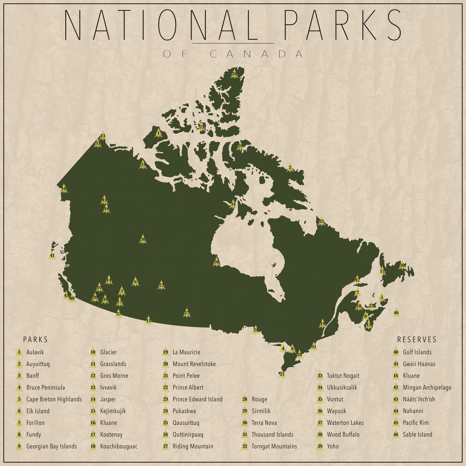 National Parks of Canada by Finlay McNevin on GIANT ART