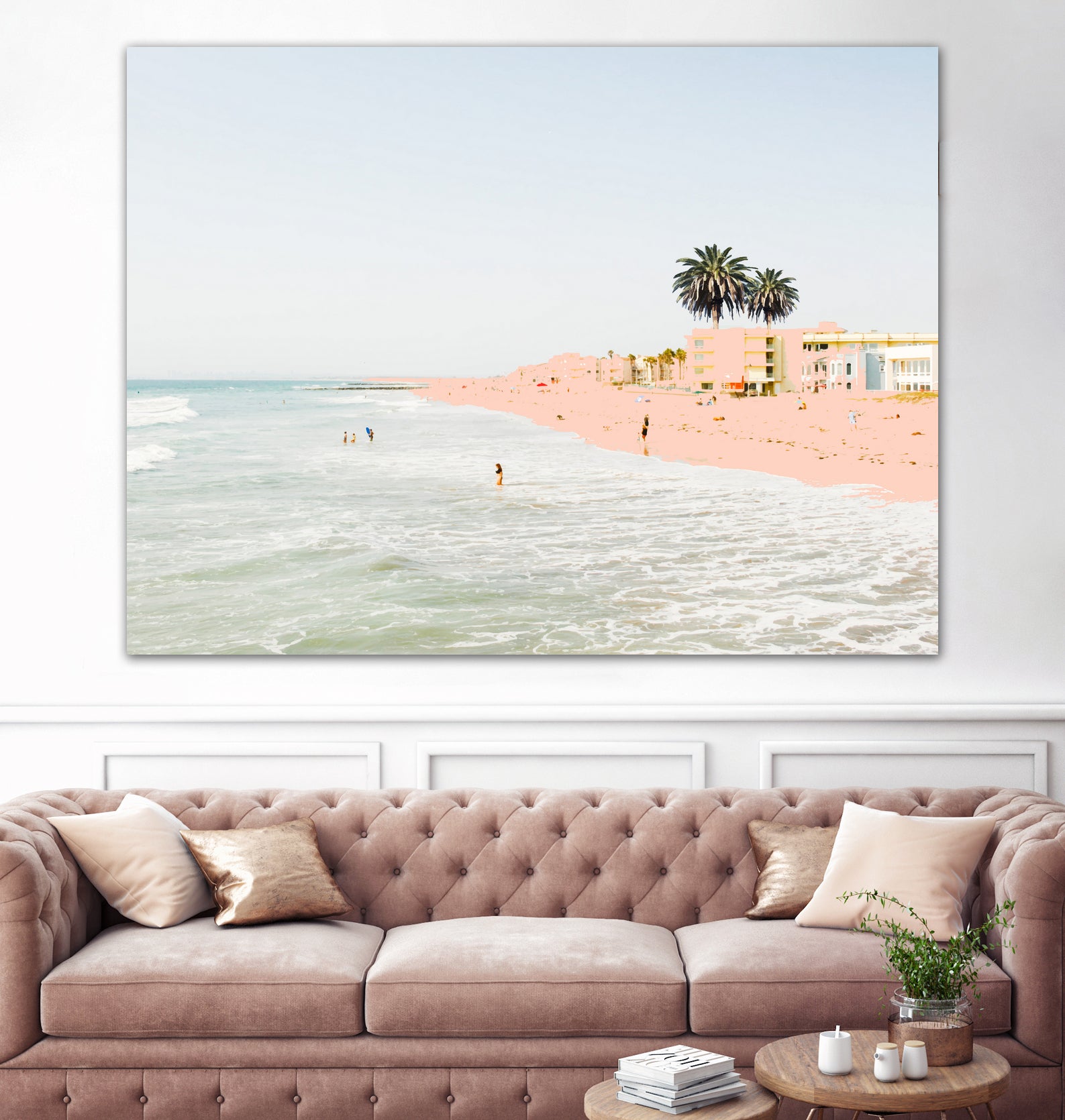 Pink Beach by 83 oranges on GIANT ART - pink digital sand