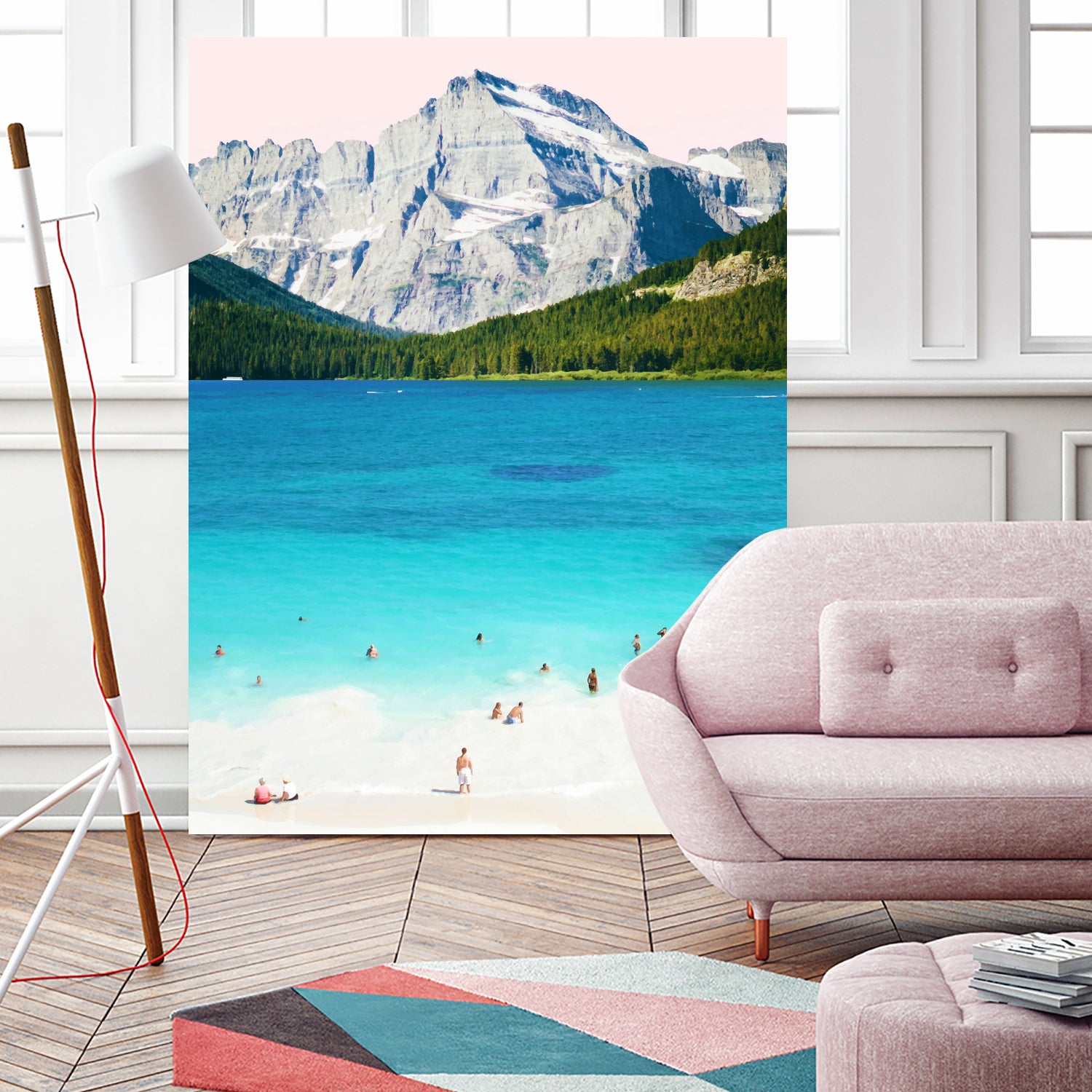 Summer vibes by 83 oranges on GIANT ART - blue digital mountain