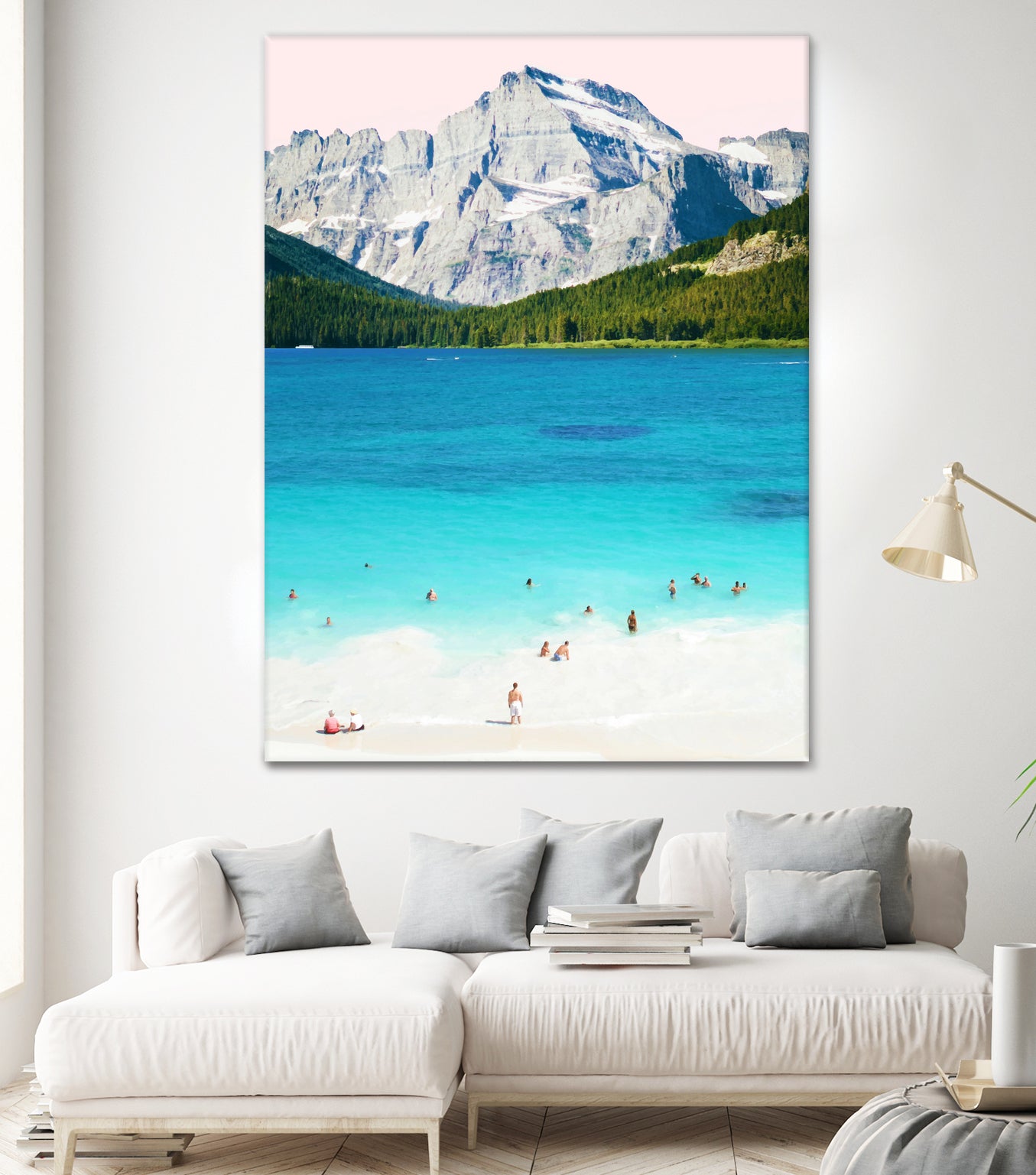 Summer vibes by 83 oranges on GIANT ART - blue digital mountain