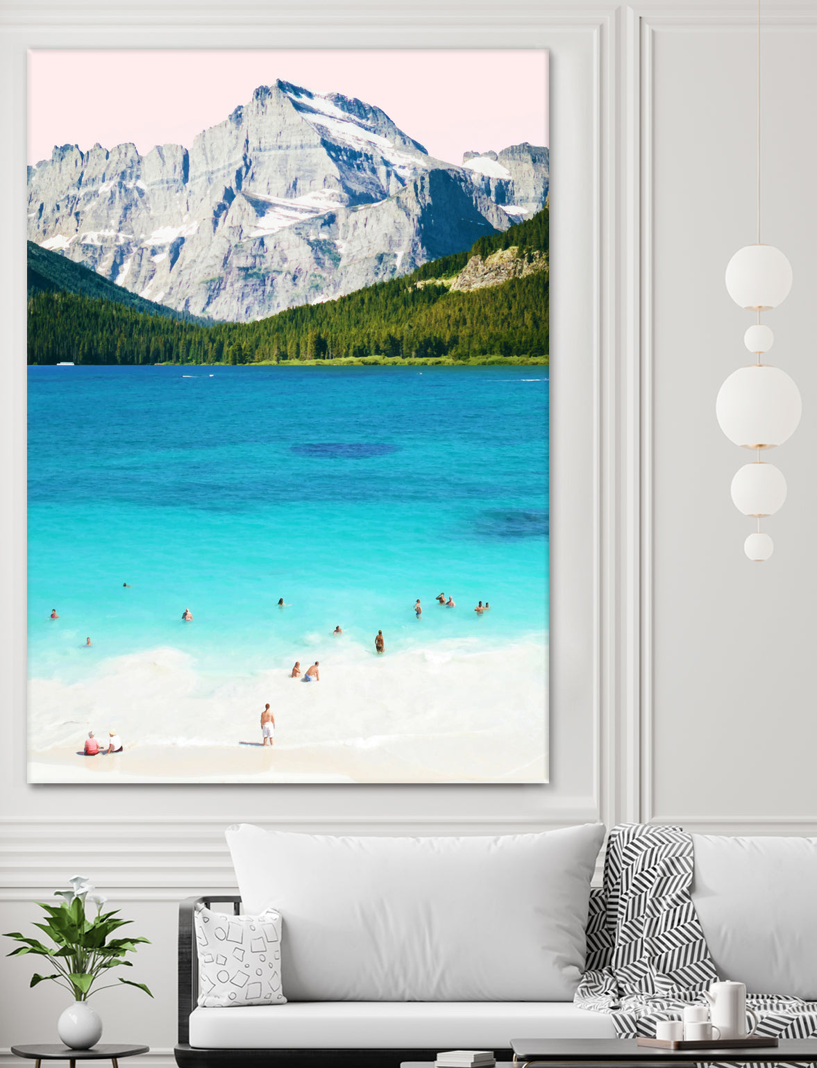 Summer vibes by 83 oranges on GIANT ART - blue digital mountain