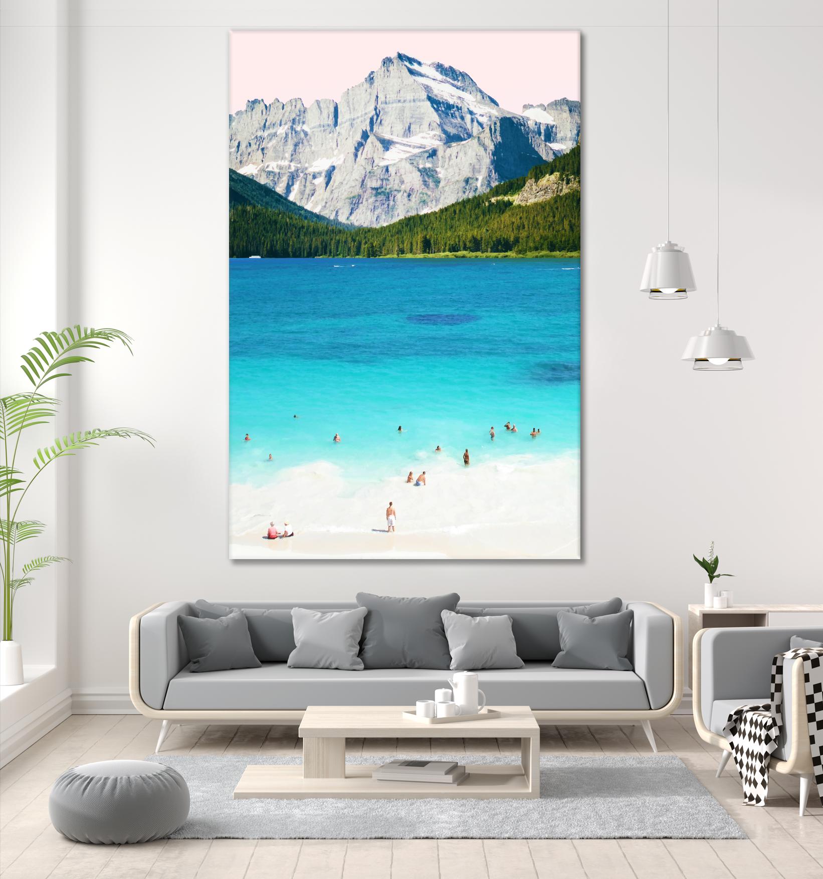 Summer Vibes  by 83 Oranges on GIANT ART - blue digital mountain