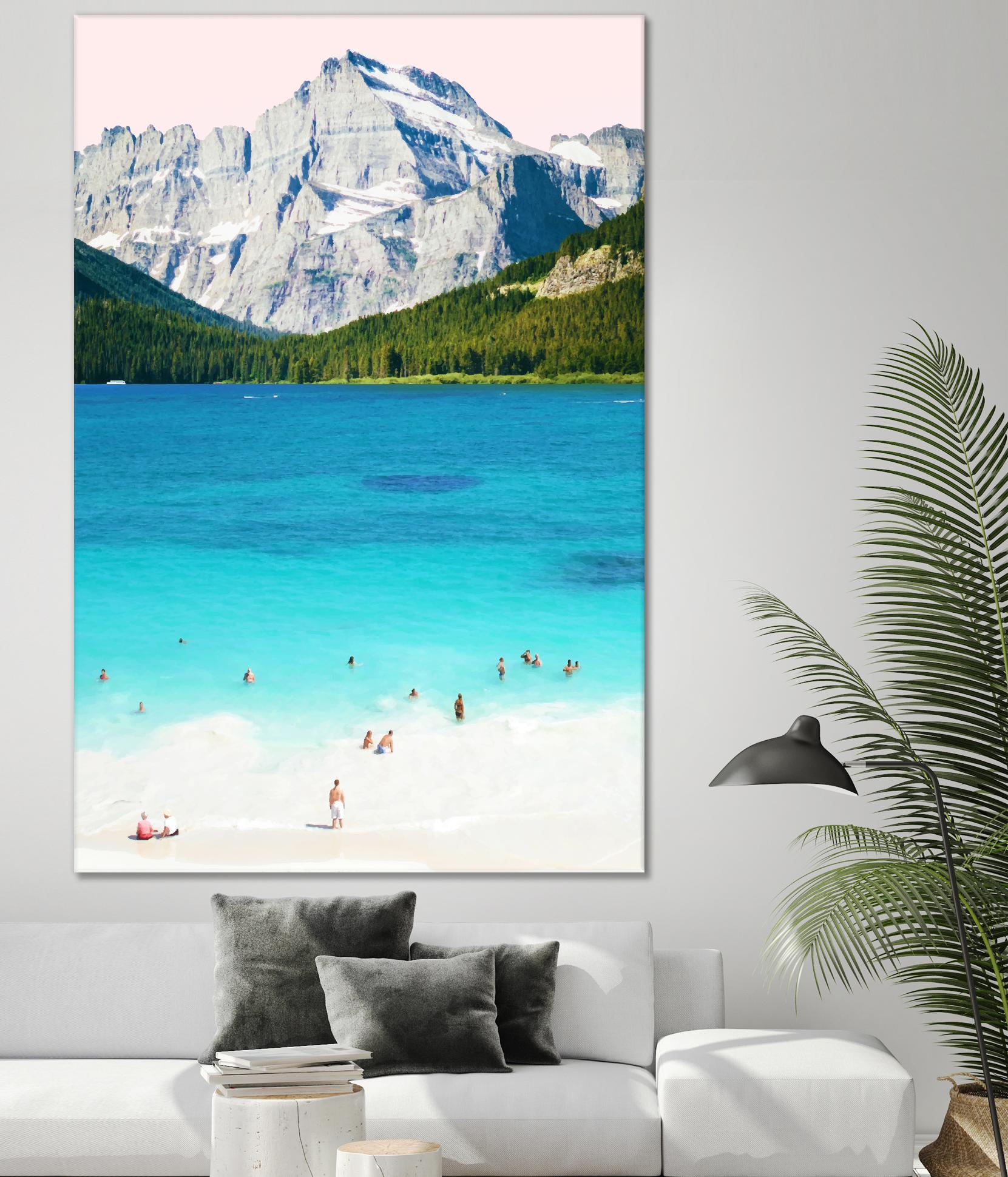 Summer Vibes  by 83 Oranges on GIANT ART - blue digital mountain