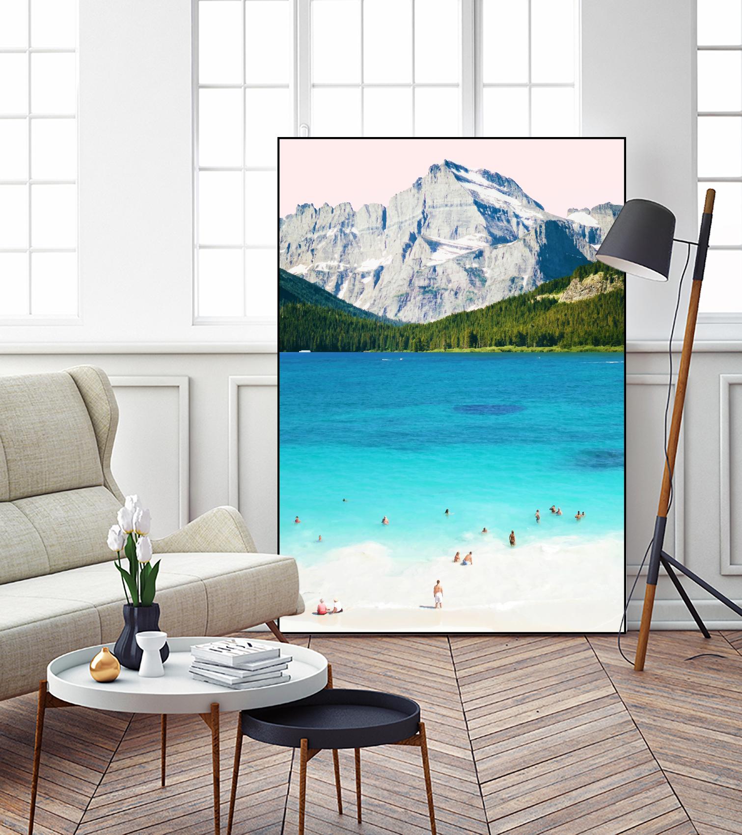 Summer Vibes  by 83 Oranges on GIANT ART - blue digital mountain