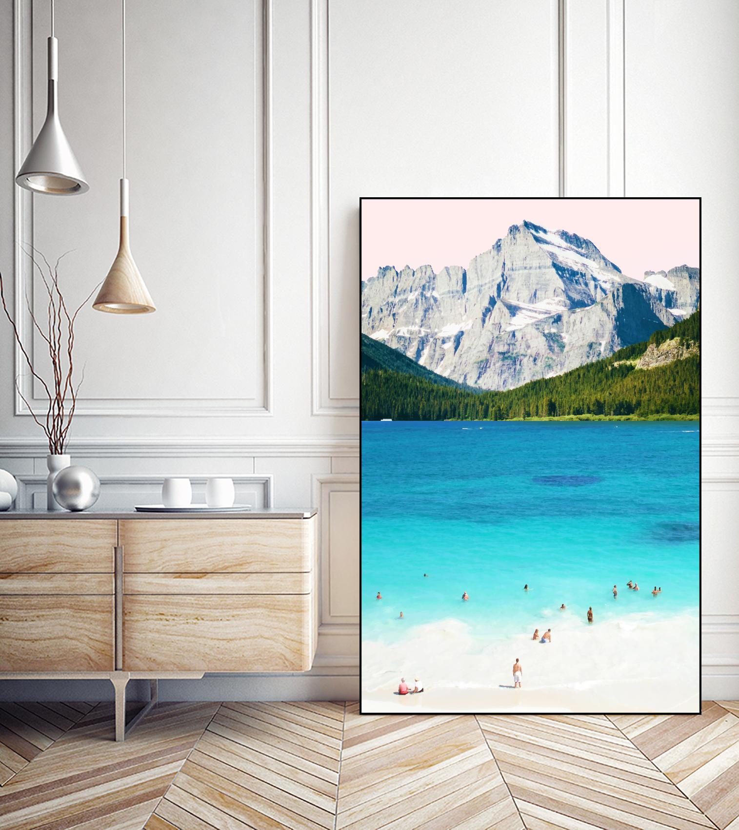 Summer Vibes  by 83 Oranges on GIANT ART - blue digital mountain