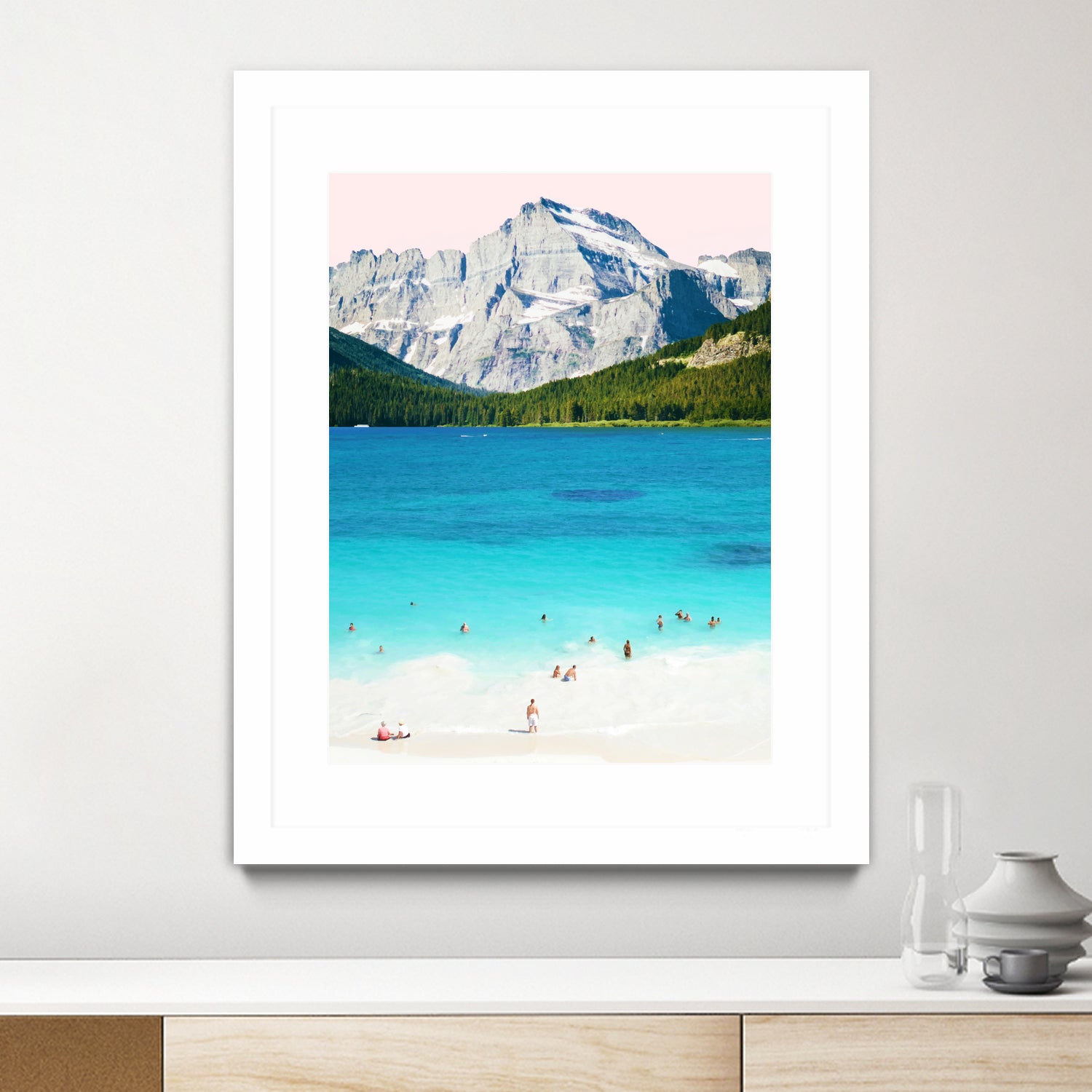 Summer vibes by 83 oranges on GIANT ART - blue digital mountain