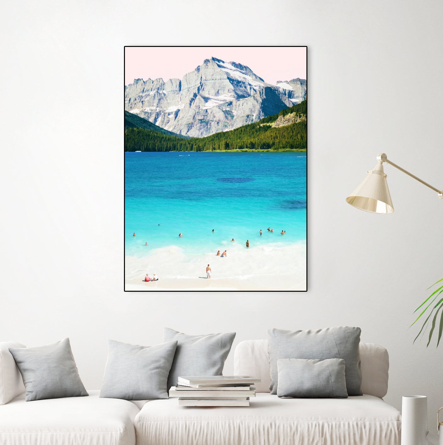 Summer vibes by 83 oranges on GIANT ART - blue digital mountain