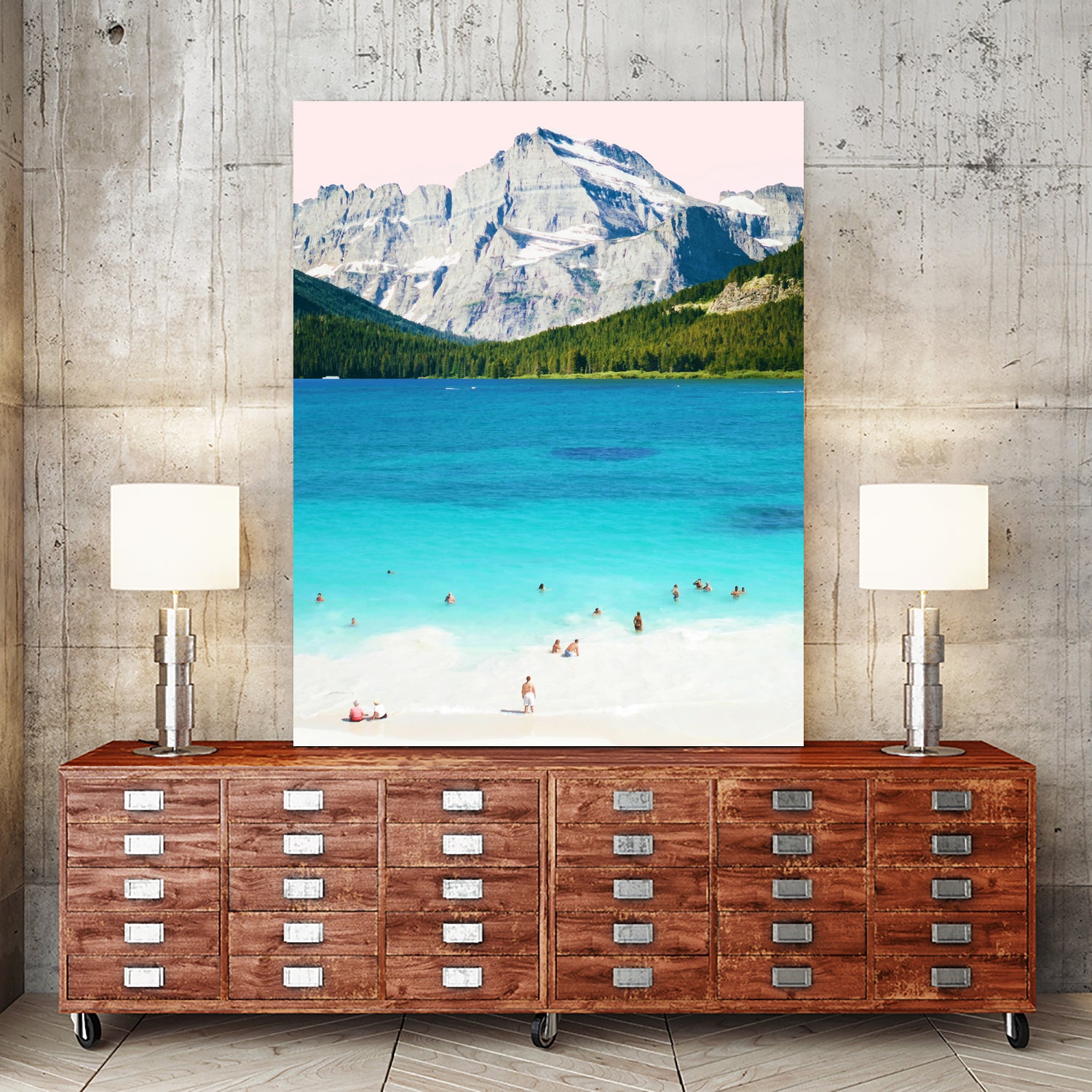 Summer vibes by 83 oranges on GIANT ART - blue digital mountain